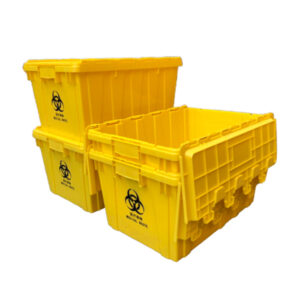 hinged lid storage bins