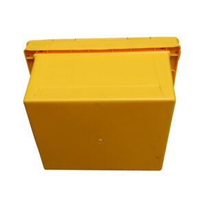 Plastic storage containers with hinged lids