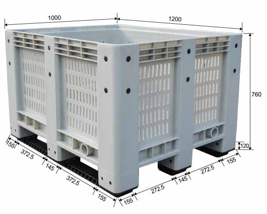 buckhorn plastic bulk containers PB-1210B1